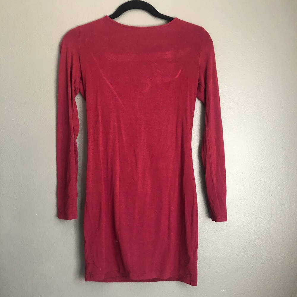 LOW BACK RED DRESS